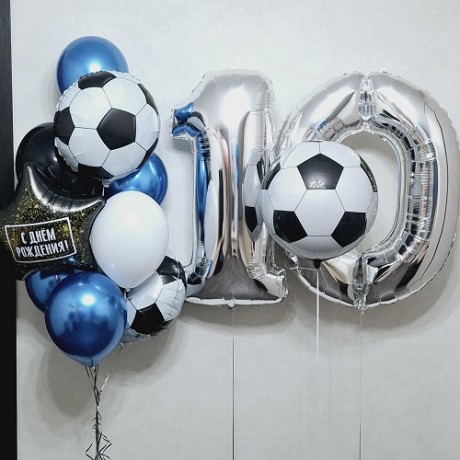 Набор шаров на 10 лет "Футбол"